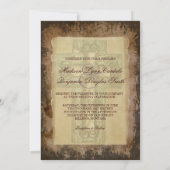 Uitnodigingen voor Westerne bruiloft in Rustic Cou (Achterkant)