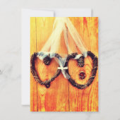 Uitnodigingen voor Westerne harten in het Rustic C (Achterkant)