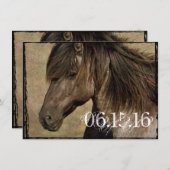 Uitnodigingen voor Westerne paardenweddenschappen  (Voorkant / Achterkant)