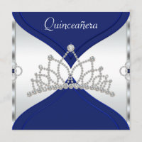 Uitnodigingen voor White en Royal Blue Quinceanera