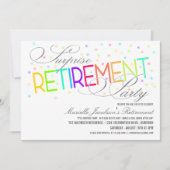  uitnodigingen voor White Surprise Retirement Part (Voorkant)