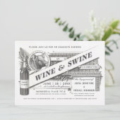 Uitnodigingen voor wijn en wijn | Hoogste Vintage (Staand voorkant)