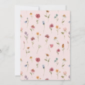 Uitnodigingen voor Wildflower Bloemrijke Lente Bru (Achterkant)