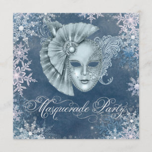 Uitnodigingen voor Winter Wonderland Maskeradefees