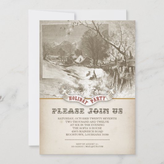  uitnodigingen voor wintervakanties (Voorkant)