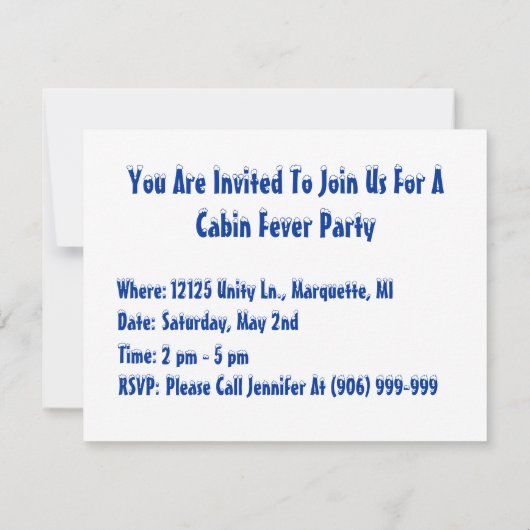 Uitnodigingen voor winterwinterkatten Aangepast (Achterkant)