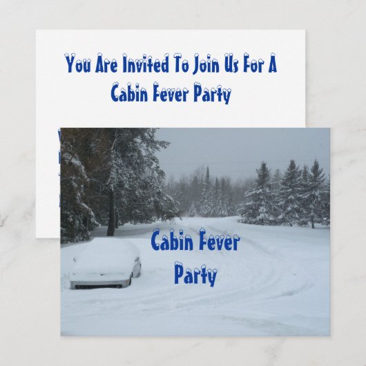 Uitnodigingen voor winterwinterkatten Aangepast (Voorkant / Achterkant)