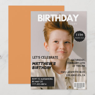 Uitnodigingen voor zijn 11e verjaardag Magazine Co