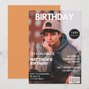 Uitnodigingen voor zijn 14e verjaardag Magazine Co