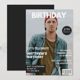 Uitnodigingen voor zijn 27e verjaardag Magazine