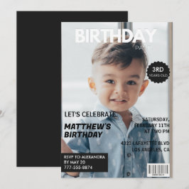 Uitnodigingen voor zijn 3e verjaardag Magazine Cov