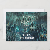 Uitnodigingen voor Zombie Begraafplaats Halloween  (Voorkant)