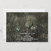 Uitnodigingen voor zombie-begraafplaats verjaardag (Achterkant)