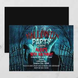 Uitnodigingen voor Zombie Halloween verkleedpartij
