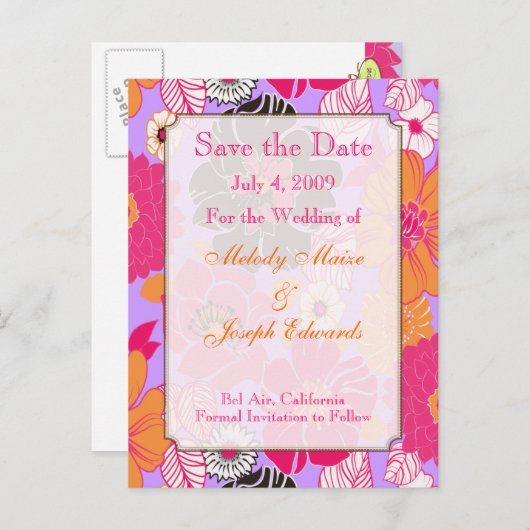 Uitnodigingen voor zomerfeesten ~ Save the Date, e (Voorkant / Achterkant)