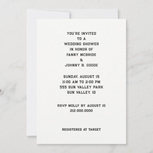 Uitnodigingen voor zomerweduwen (Achterkant)