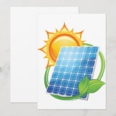 Uitnodigingen voor zonne-energie (Voorkant / Achterkant)