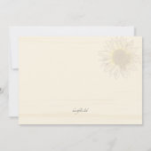 Uitnodigingen voor zonnebloemen (Achterkant)