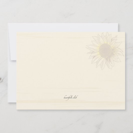 Uitnodigingen voor zonnebloemen (Achterkant)