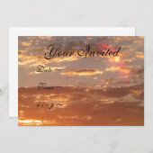Uitnodigingen voor zonsondergang bruiloft (Voorkant / Achterkant)