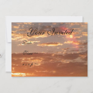 Uitnodigingen voor zonsondergang bruiloft