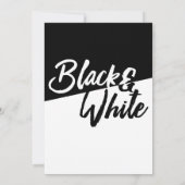 Uitnodigingen voor zwart-wit feest in moderne stij (Achterkant)