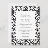 Uitnodigingen voor zwart-witbruiloft (Voorkant)