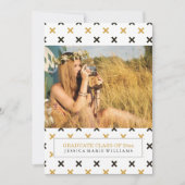 Uitnodigingen voor zwarte en Gold Modern Graduatio (Voorkant)