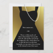 Uitnodigingen voor zwarte en goudbuizen | Legante (Achterkant)