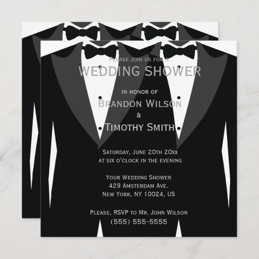 Uitnodigingen voor zwarte en witte weduwen (Voorkant / Achterkant)