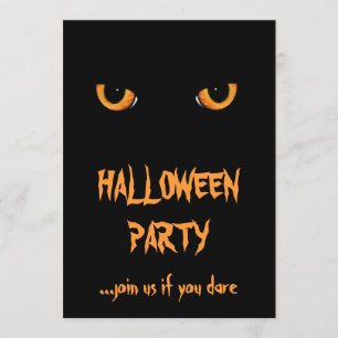 Uitnodigingen voor Zwarte Kat Halloweenfeest