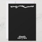 uitnodigingen voor zwarte witte bedrijfgebeurtenis (Achterkant)