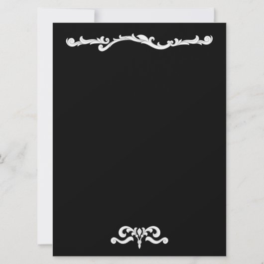 uitnodigingen voor zwarte witte bedrijfgebeurtenis (Achterkant)