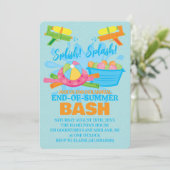 Uitnodigingen voor zwembadfeesten aan het einde va (Staand voorkant)