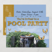 Uitnodigingen voor zwemborpijfeesten (Voorkant / Achterkant)