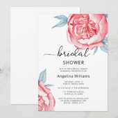 Uitnodigingen Vrijgezellenfeest Bloemen. (Voorkant / Achterkant)