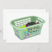 Uitnodigingen wasmand (Voorkant / Achterkant)