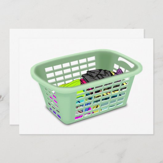 Uitnodigingen wasmand (Voorkant / Achterkant)