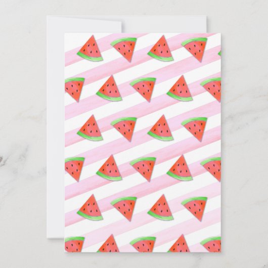 Uitnodigingen watermeloen Birthday Party (Achterkant)