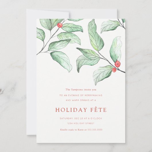 Uitnodigingen wintervakantiefeest (Voorkant)