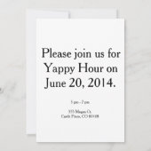 Uitnodigingen Yappy Hour (Achterkant)