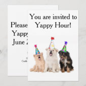 Uitnodigingen Yappy Hour (Voorkant / Achterkant)