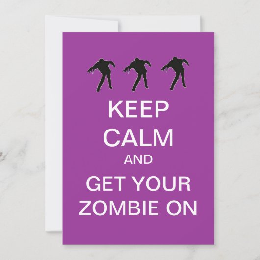 Uitnodigingen Zombie Custom Halloween Party (Voorkant)