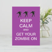 Uitnodigingen Zombie Custom Halloween Party (Staand voorkant)