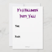 Uitnodigingen Zombie Custom Halloween Party (Achterkant)