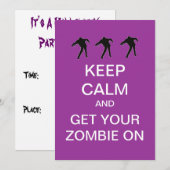 Uitnodigingen Zombie Custom Halloween Party (Voorkant / Achterkant)
