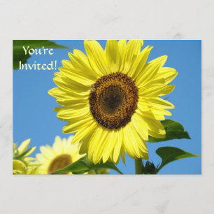 UITNODIGINGEN Zonnebloemen Je bent uitgenodigd Moe
