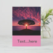 Uitnodigingkaart Huwelijk Sjabloon Kaart (Staand voorkant)