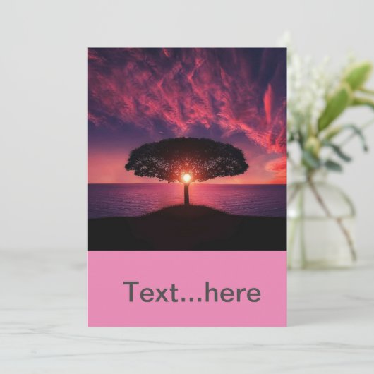 Uitnodigingkaart Huwelijk Sjabloon Kaart (Staand voorkant)