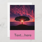 Uitnodigingkaart Huwelijk Sjabloon Kaart (Voorkant / Achterkant)